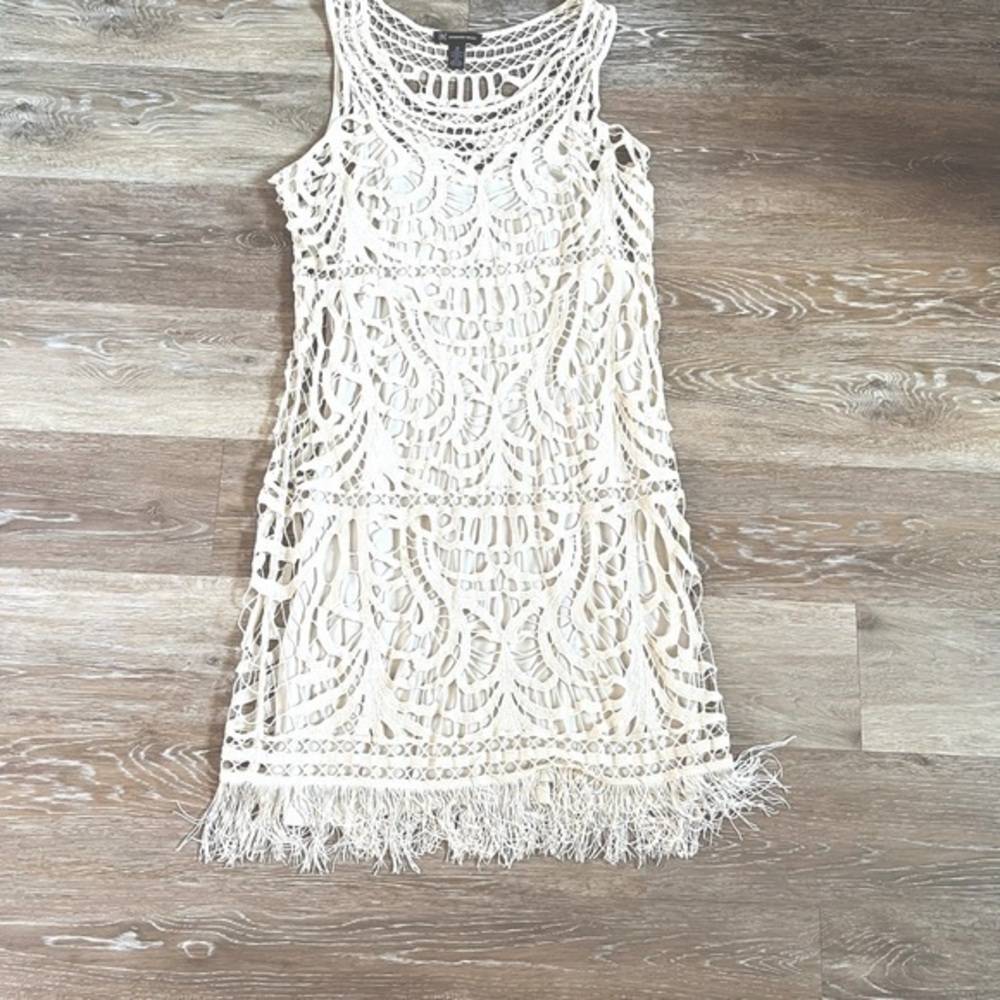 INC cotton lace overlay dress